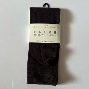 Falke Sensitive London Socks Black Cotton Pressure Free Top 8-10.5